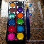 Step 3 - get yourself some snazzy art supplies these are my Dollar Store paints..been playing with them for more than a year!