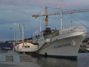 My floating boat hotel in Stockholm