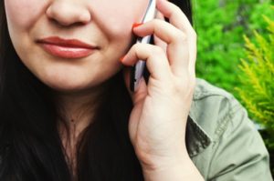 woman on phone